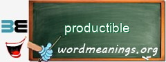 WordMeaning blackboard for productible